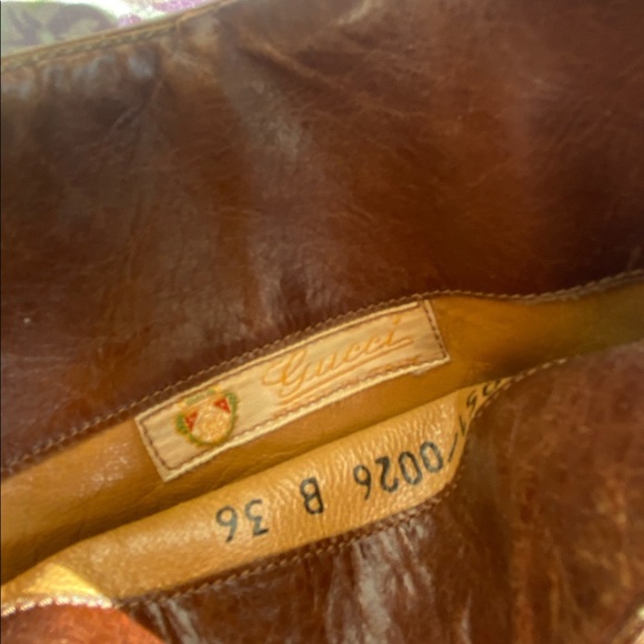 Gucci Vintage Leather Brown Boots Size 6 - Picture 5 of 6
